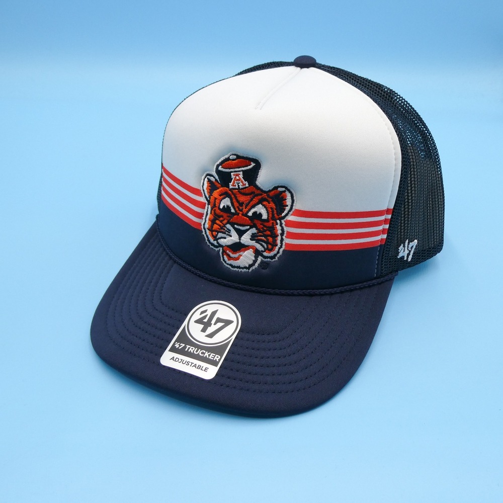 '47 Brand Trucker Hat Mens One Size Auburn Tigers Navy White Mesh Snapback Cap